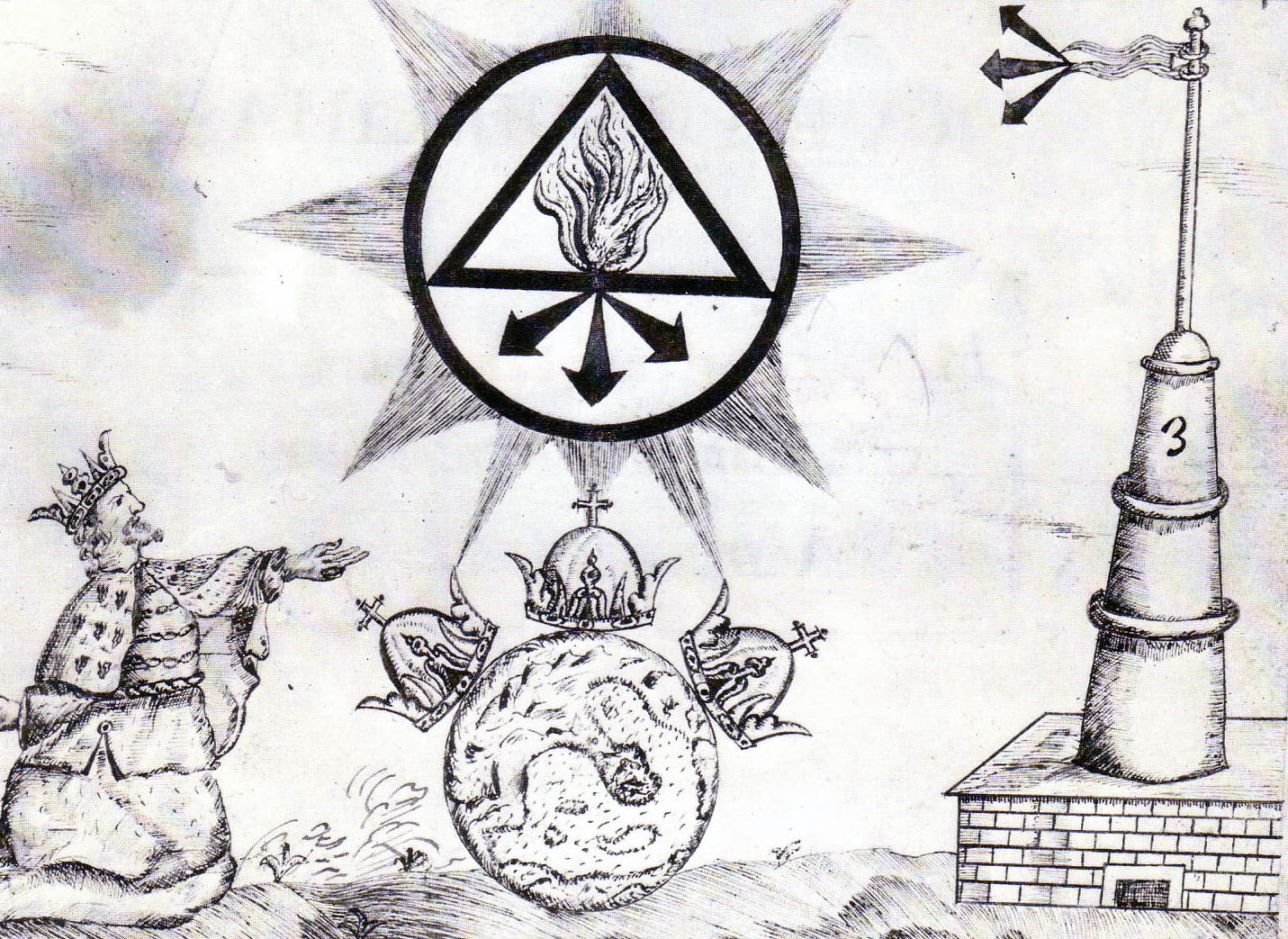 Grabado del libro de Eirenaeus Philalethes 