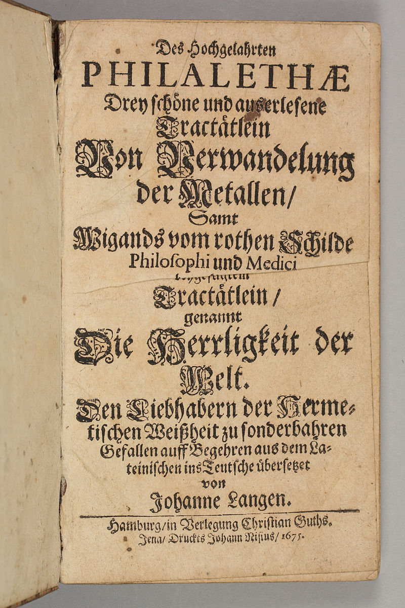 Drey schöne und auserlesene Tractätlein von Verwandelung der Metallen